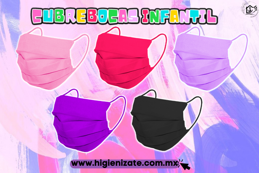 Paquete de Cubrebocas Infantil Termosellado 3 Capas Multicolor.  🌈👶👧 👦(Codigo MA-2)