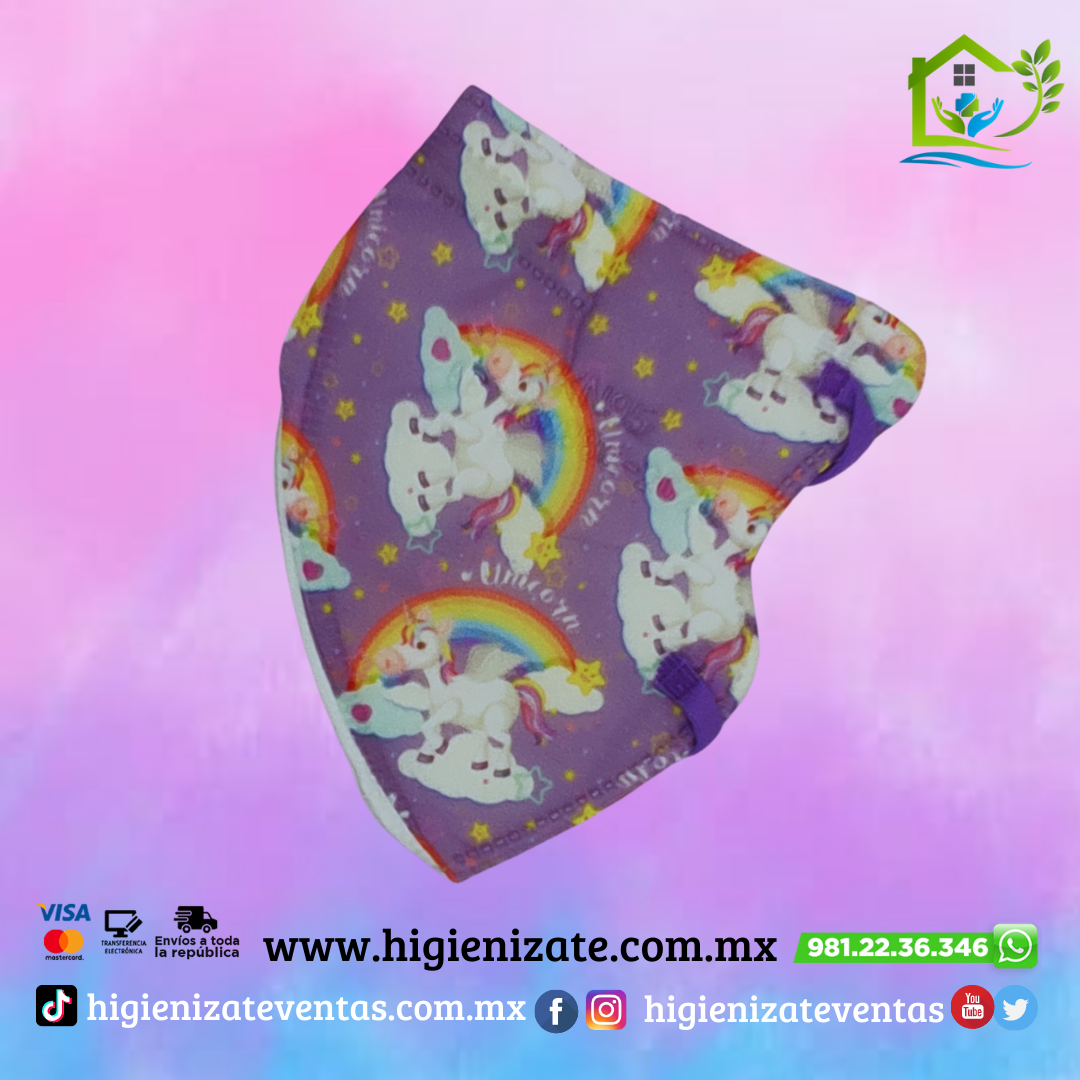 KN95 INFANTIL UNICORNIO