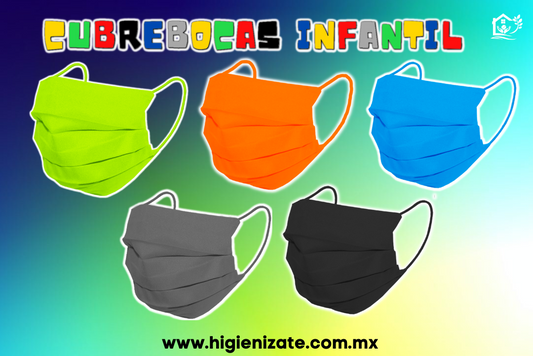 Paquete de Cubrebocas Infantil Termosellado 3 Capas Multicolor. 🌈👶👧 👦(Codigo M0-2)