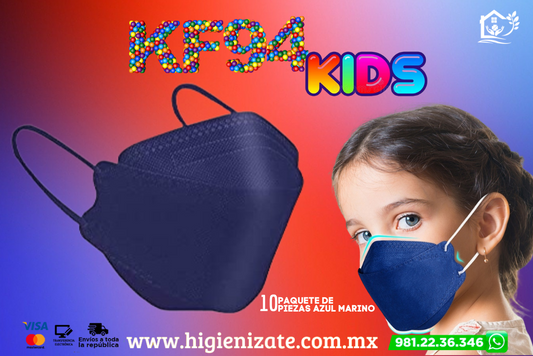 Kf94/Paquete Azul Marino Infantil (10 piezas).