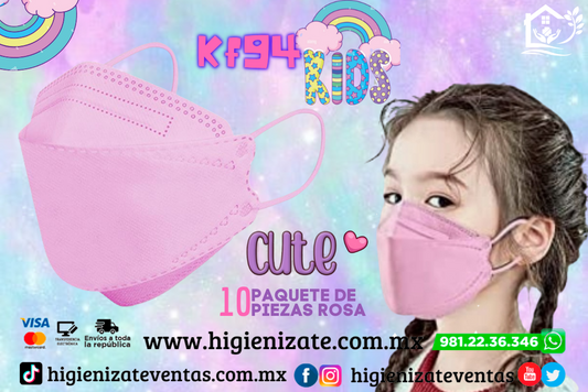 Kf94/Paquete Rosa Infantil (10 piezas).