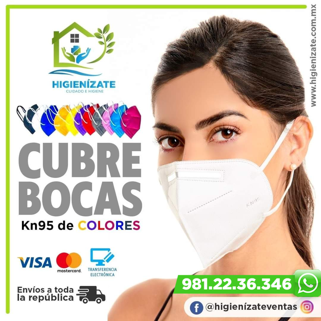KN95 - Adulto Paquete #1 de 10 piezas de Colores.