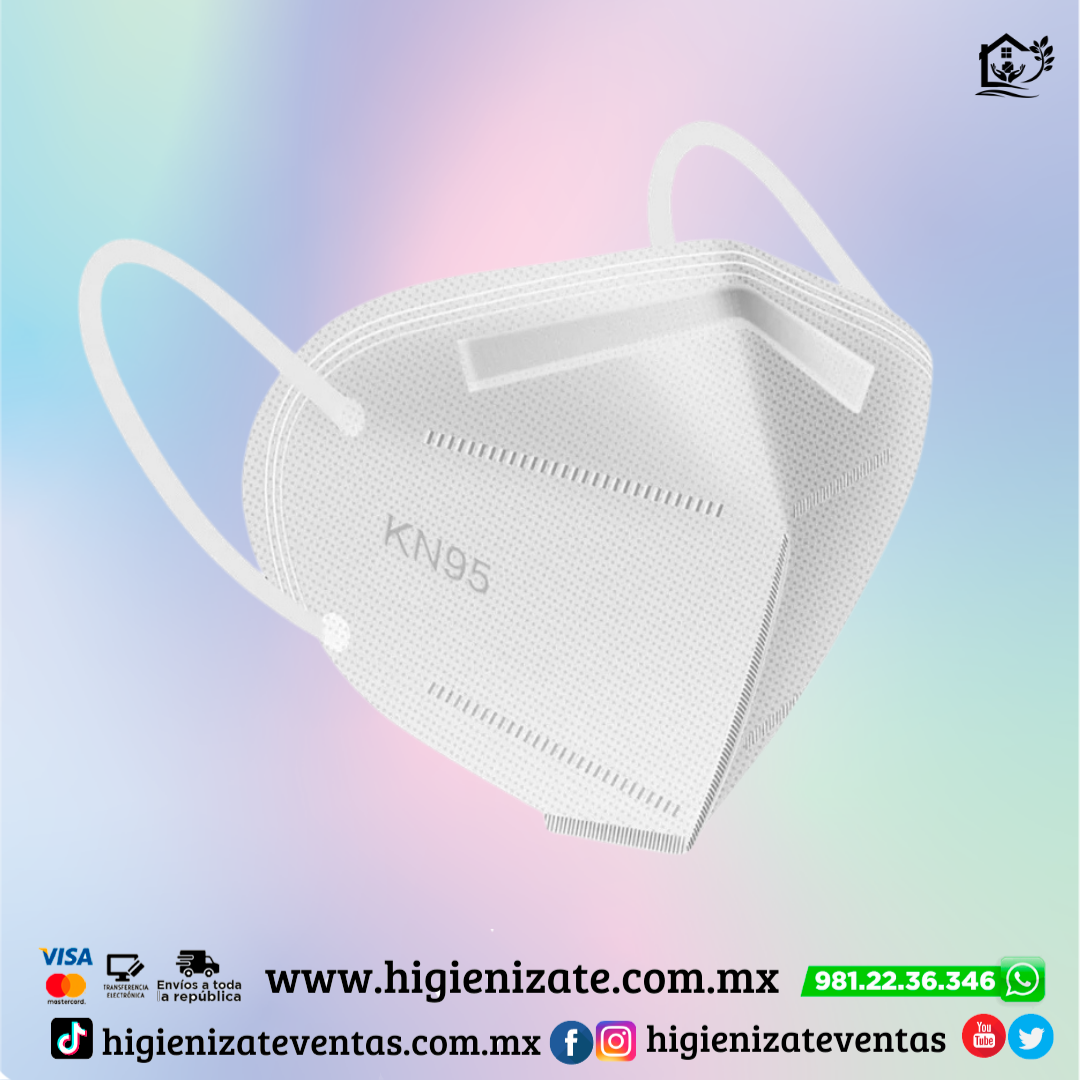 KN95 - ADULTO PAQUETE DE 20 PIEZAS COLOR BLANCO.