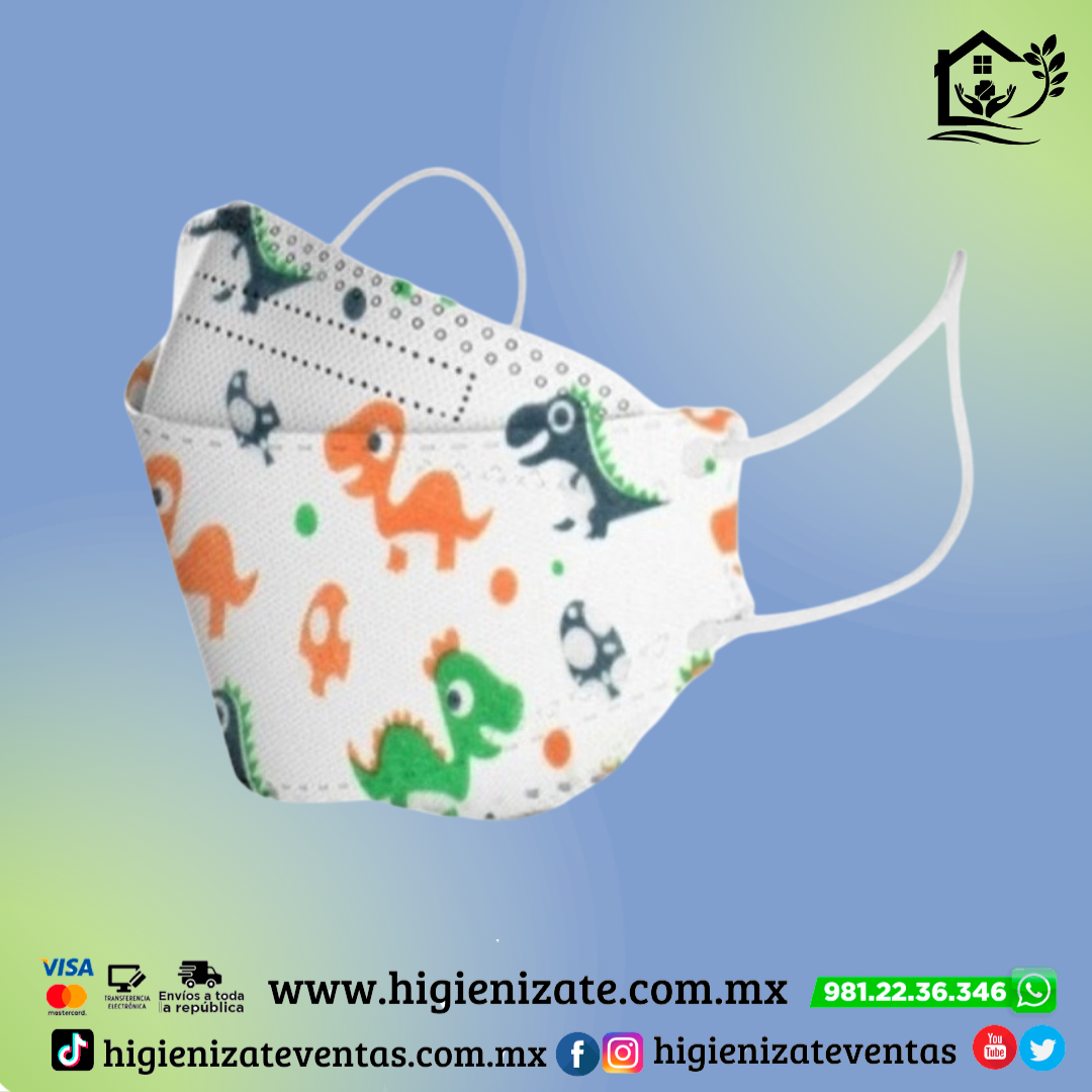 Kf94 Infantil Dinosauritos -Paquete de 10 piezas.